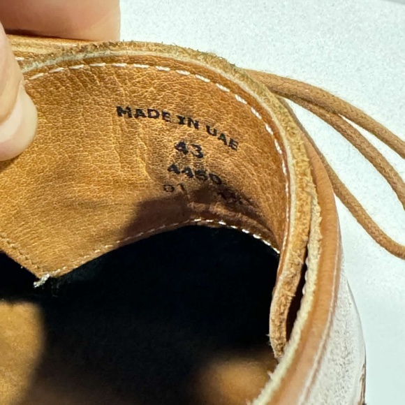 H by Hudson England Oxford Lace Up Shoe Mens Size 43 US 10 Tan Leather Made UAE main image 13